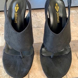 Black Sling back heels